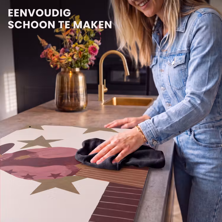 Vrouw - Hoed - Abstract - Modern - Portret Inductie beschemer met haakjes klein -ky-schoon-nl