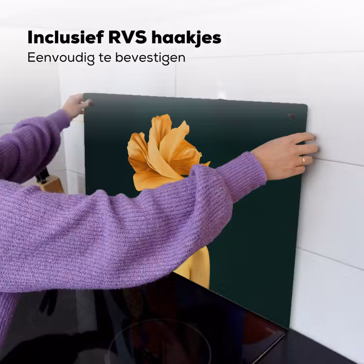 Vrouw - Hoed - Geel Inductie beschemer met haakjes klein -ky-ophangen-nl