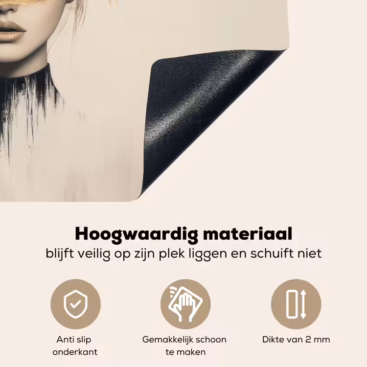 Vrouw - Hoed - Verf Inductie beschemer met haakjes klein -ky-onderkant-nl