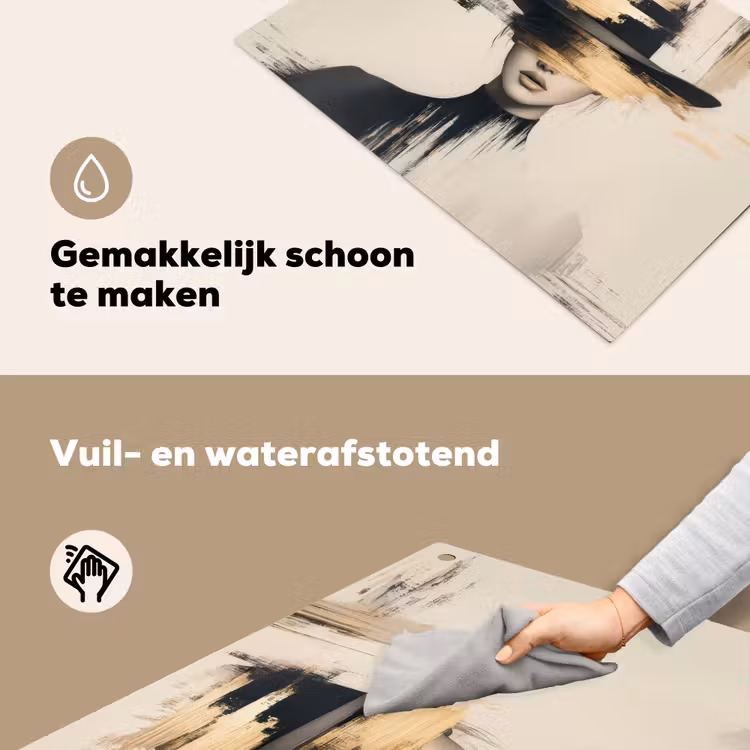 Vrouw - Hoed - Verf Inductie beschemer met haakjes klein -ky-schoon-nl