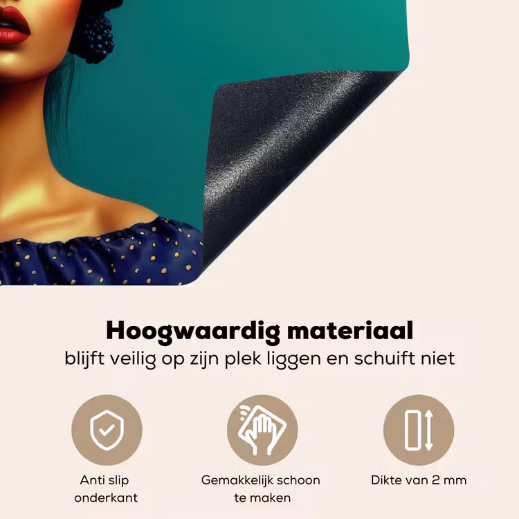Vrouw - Hoodtooi - Tropisch - Fruit - Druiven Inductie beschemer met haakjes klein -ky-onderkant-nl