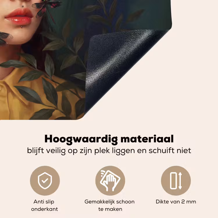 Vrouw - Insecten - Natuur - Portret - Groen Inductie beschemer met haakjes klein -ky-onderkant-nl