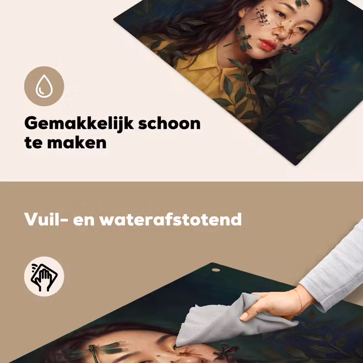 Vrouw - Insecten - Natuur - Portret - Groen Inductie beschemer met haakjes klein -ky-schoon-nl