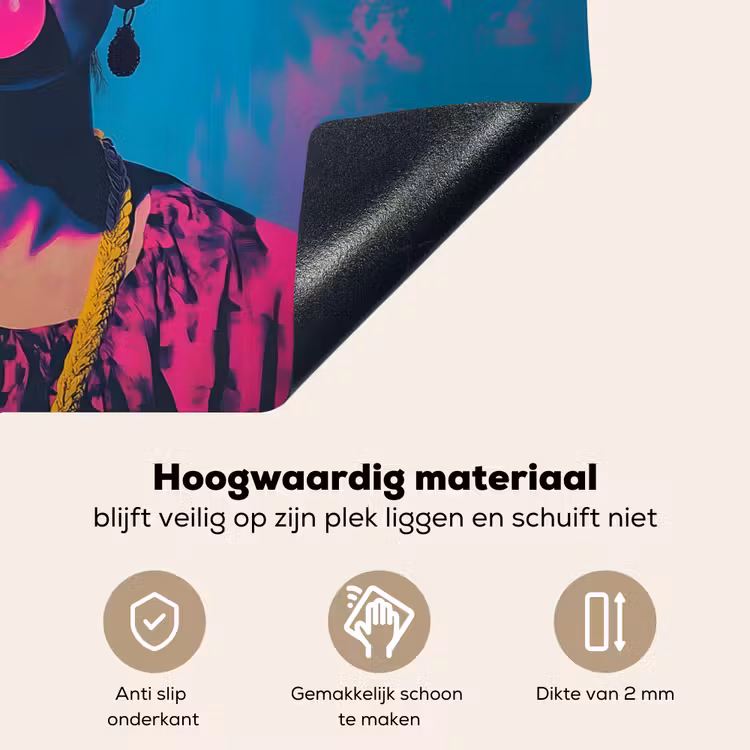 Vrouw - Kauwgom - Zonnebril - Oranje Inductie beschemer met haakjes klein -ky-onderkant-nl