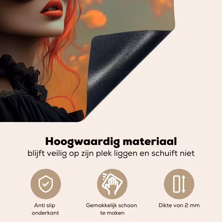 Vrouw - Kroon - Tomaat - Bascilicum - Zonnebril Inductie beschemer met haakjes klein -ky-onderkant-nl