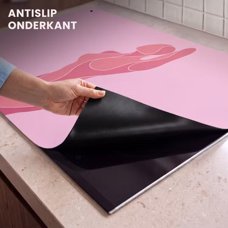 Vrouw - Lichaam - Abstract - Roze Inductie beschemer met haakjes klein -ky-onderkant-nl