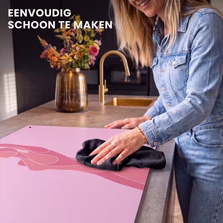 Vrouw - Lichaam - Abstract - Roze Inductie beschemer met haakjes klein -ky-schoon-nl
