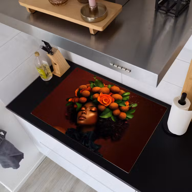 Vrouw - lychee - exotisch Inductie beschemer met haakjes klein -sfeer1
