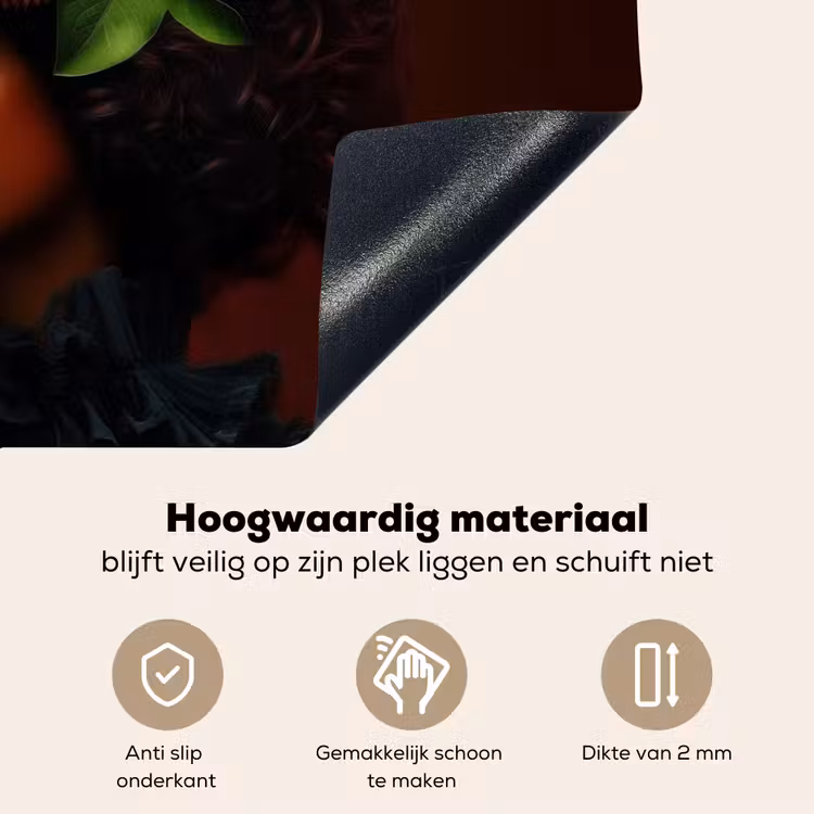 Vrouw - lychee - exotisch Inductie beschemer met haakjes klein -ky-onderkant-nl