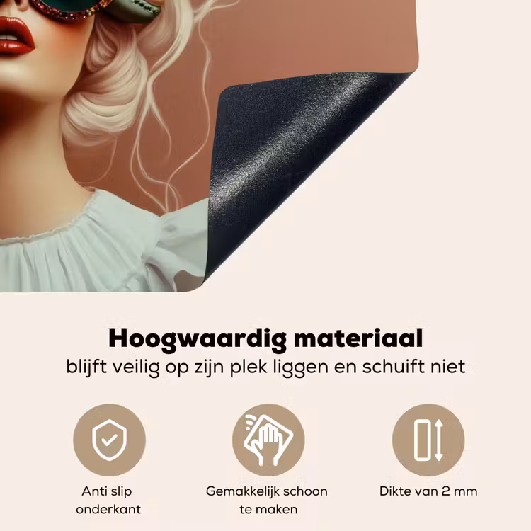 Vrouw - Macarons - Bril Inductie beschemer met haakjes klein -ky-onderkant-nl
