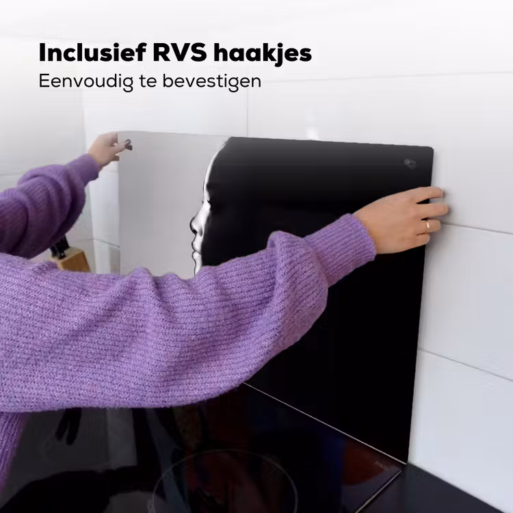Vrouw - Profiel - Mensen - Zwart-wit Inductie beschemer met haakjes klein -ky-ophangen-nl