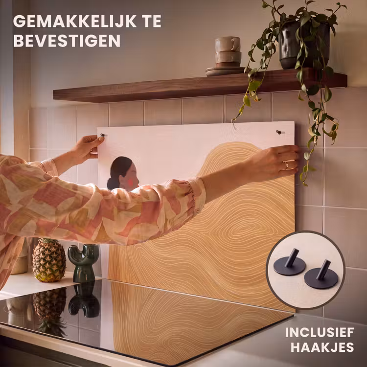 Vrouw - Profiel - Modern - Abstract - Kunst Inductie beschemer met haakjes klein -ky-ophangen-nl