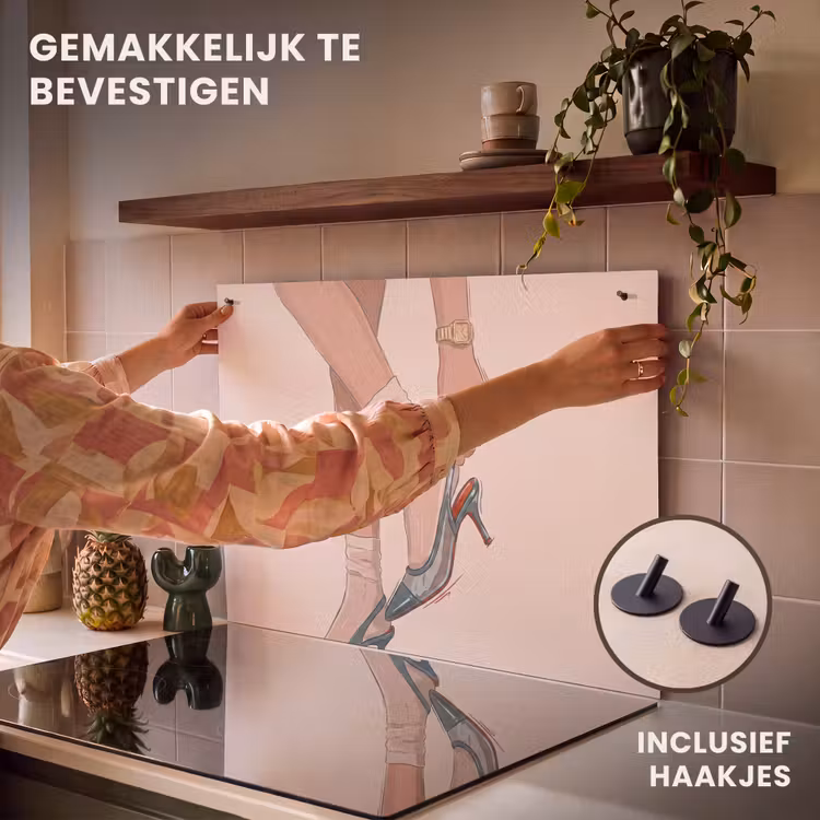 Vrouw - Schoen - Mode - Lifestyle - Groen Inductie beschemer met haakjes klein -ky-ophangen-nl