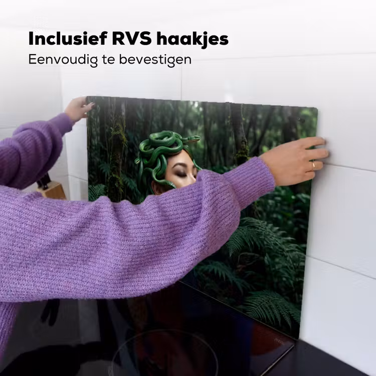 Vrouw - Slang - Natuur - Mystiek - Groen Inductie beschemer met haakjes klein -ky-ophangen-nl