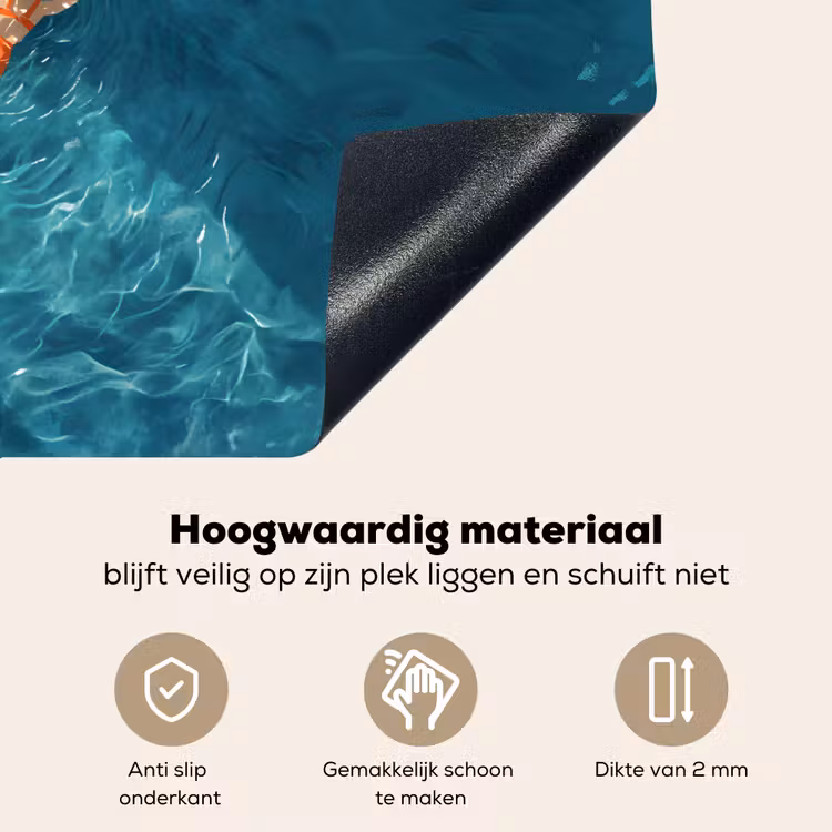 Vrouw - Water - Bikini - Oranje Inductie beschemer met haakjes klein -ky-onderkant-nl