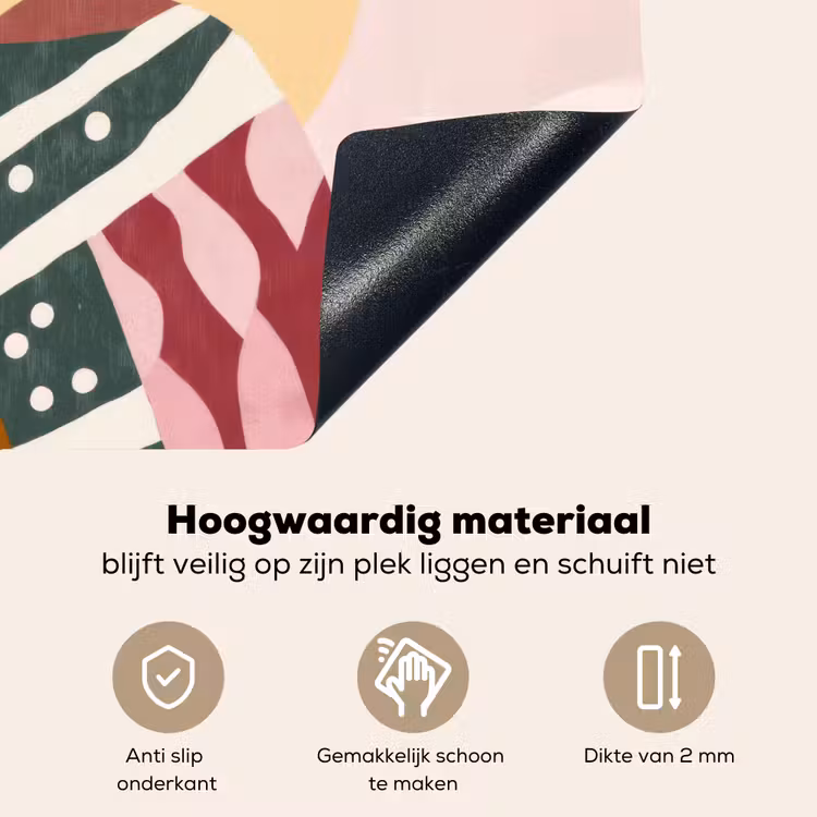 Vrouw - Zon - Kleurrijk Inductie beschemer met haakjes middel -ky-onderkant-nl