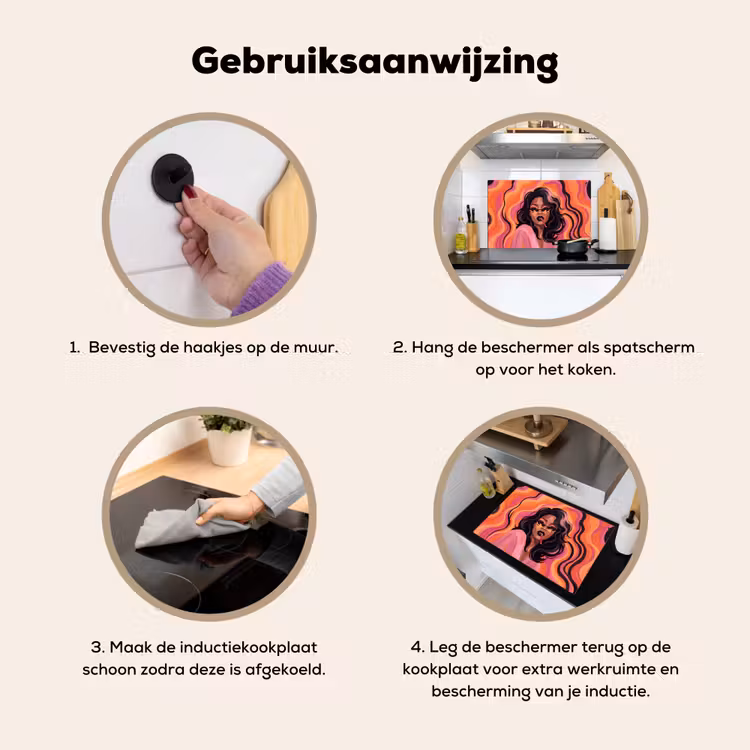 Vrouw - Zonnebril - Modern - Portret - Oranje Inductie beschemer met haakjes klein -ky-gebruik-nl
