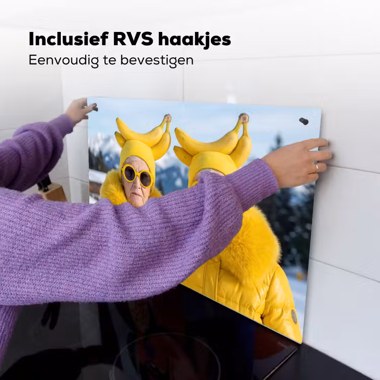 Vrouwen - Bananen - Geel Inductie beschemer met haakjes klein -ky-ophangen-nl