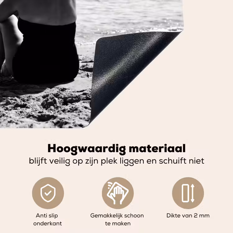 Vrouwen - Zonnehoed - Strand - Zwart - Wit Inductie beschemer met haakjes klein -ky-onderkant-nl