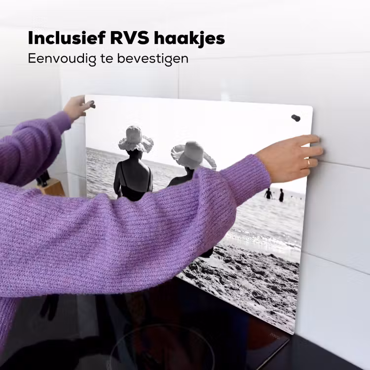 Vrouwen - Zonnehoed - Strand - Zwart - Wit Inductie beschemer met haakjes klein -ky-ophangen-nl