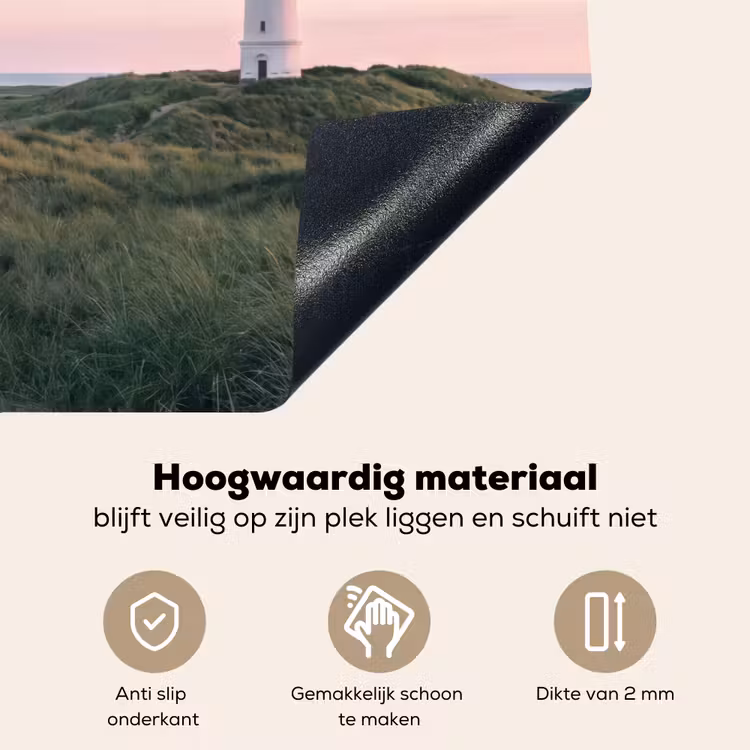 Vuurtoren - Duinlandschap - Zee Inductie beschemer met haakjes klein -ky-onderkant-nl