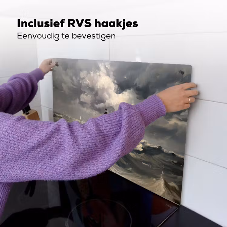 Vuurtoren - Golven - Storm Inductie beschemer met haakjes klein -ky-ophangen-nl
