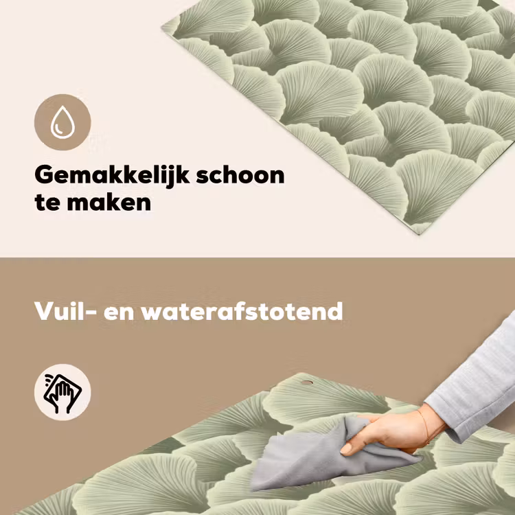 Waaier - Blad - Groen Inductie beschemer met haakjes klein 777 -ky-schoon-nl