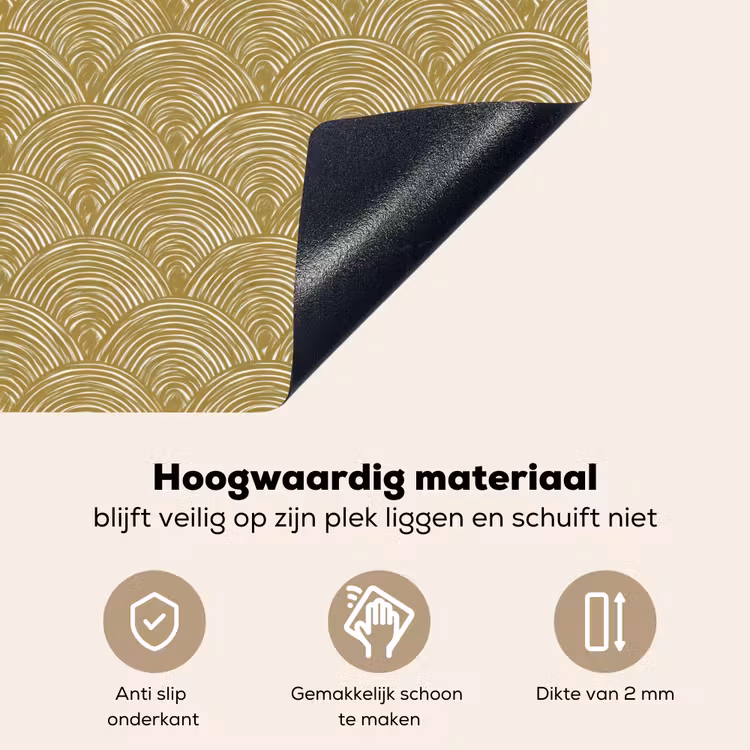 Waaier - Geometrisch - Groen Inductie beschemer met haakjes klein 777 -ky-onderkant-nl