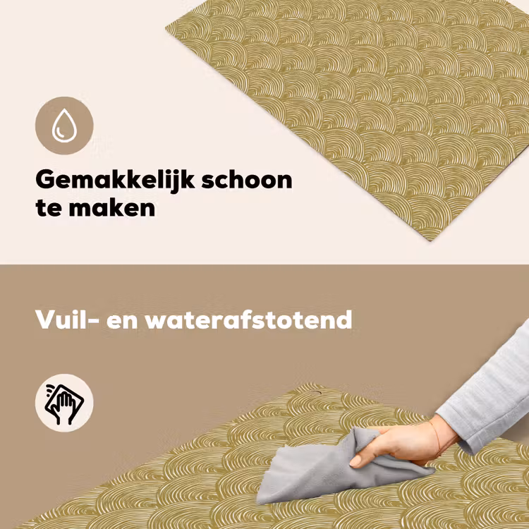 Waaier - Geometrisch - Groen Inductie beschemer met haakjes klein 777 -ky-schoon-nl