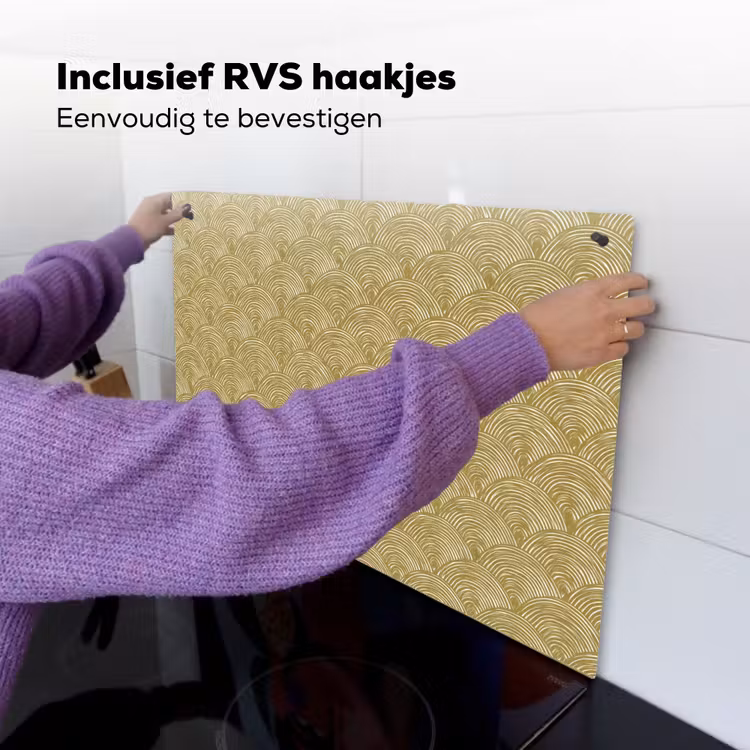 Waaier - Geometrisch - Groen Inductie beschemer met haakjes klein 777 -ky-ophangen-nl
