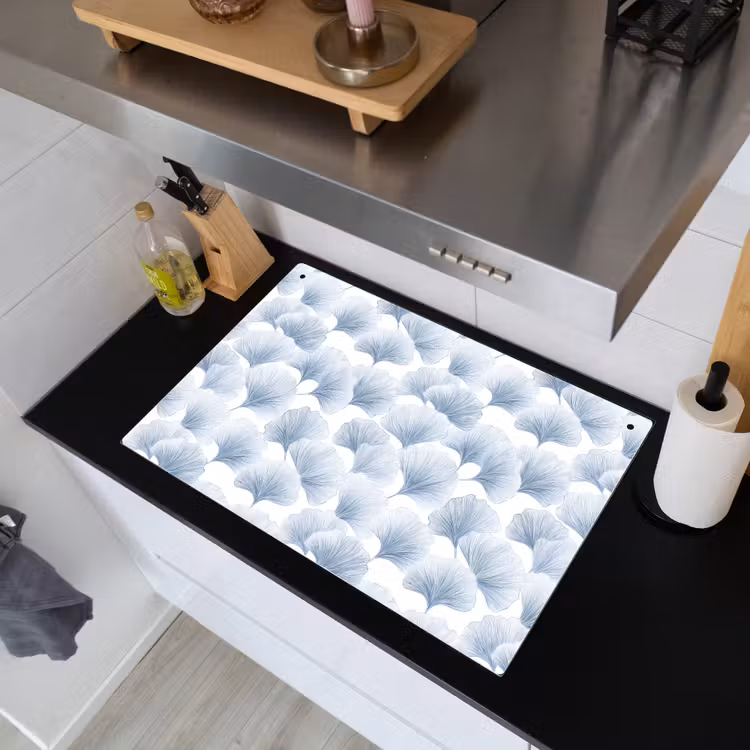 Waaier - Modern - Blauw Inductie beschemer met haakjes klein 777 -sfeer1