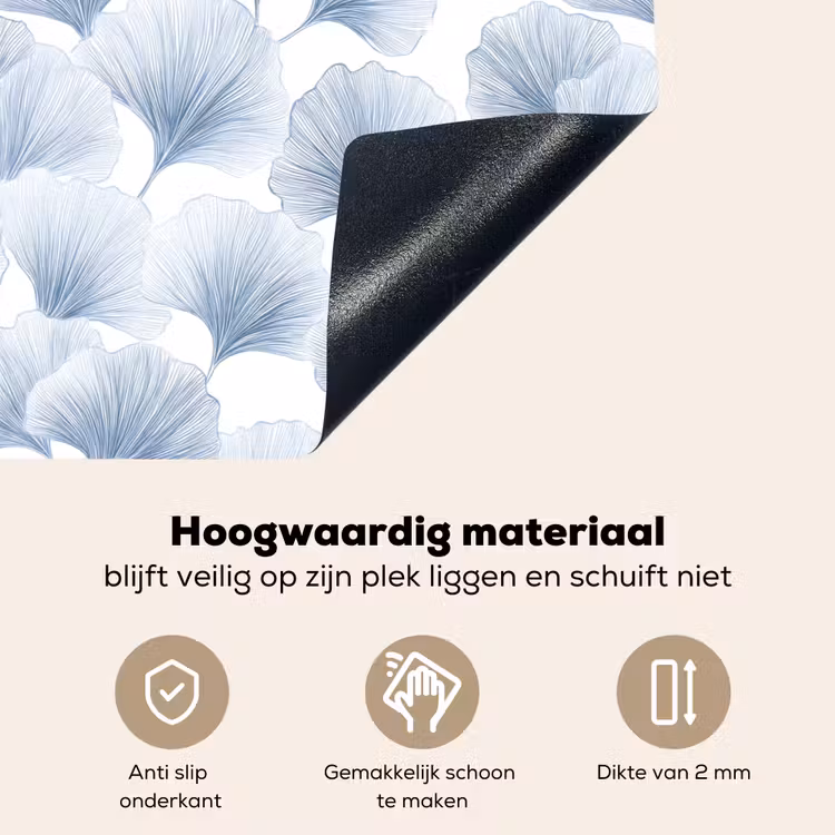 Waaier - Modern - Blauw Inductie beschemer met haakjes klein 777 -ky-onderkant-nl