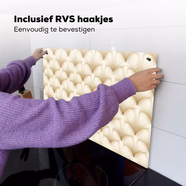 Waaier - Motief - Goud Inductie beschemer met haakjes klein 777 -ky-ophangen-nl