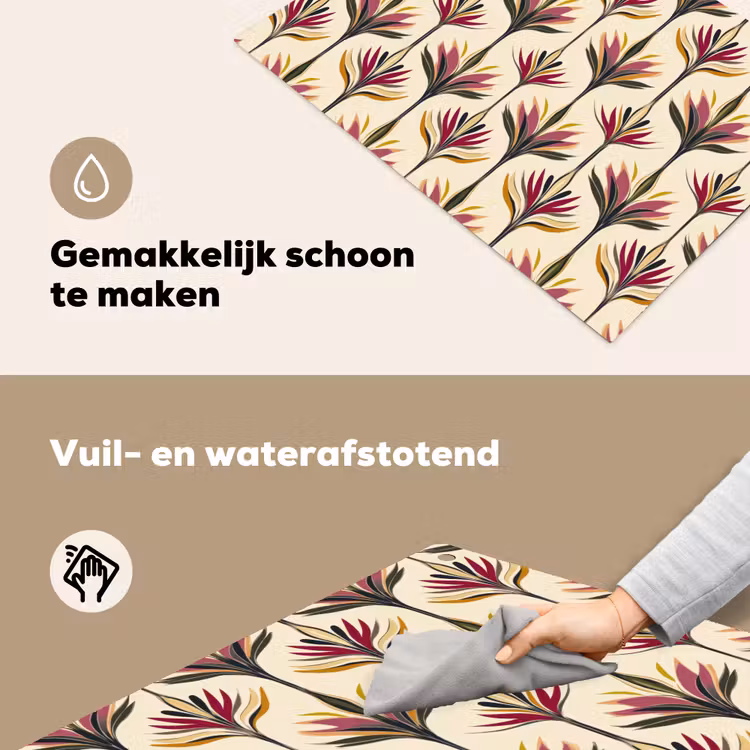 Waaier - Motief - Kleurrijk Inductie beschemer met haakjes klein 777 -ky-schoon-nl