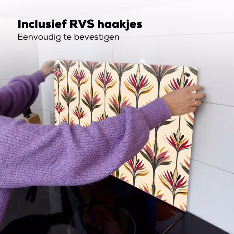 Waaier - Motief - Kleurrijk Inductie beschemer met haakjes klein 777 -ky-ophangen-nl
