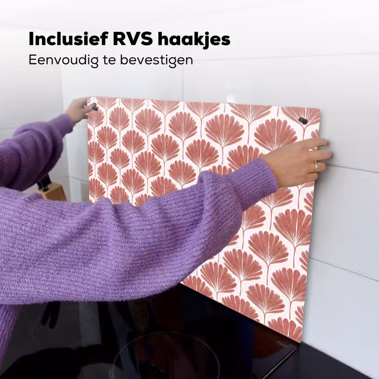 Waaier - Motief - Terra Inductie beschemer met haakjes klein 777 -ky-ophangen-nl