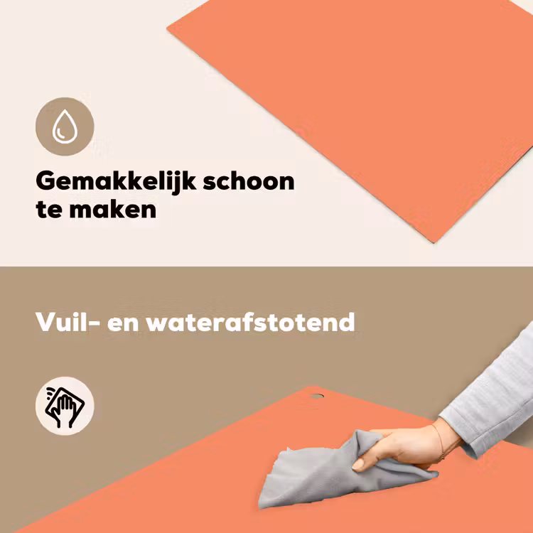 Warm - Clay - Terracotta Inductie beschemer met haakjes klein 777 -ky-schoon-nl