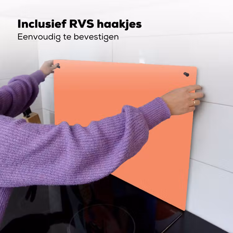 Warm - Clay - Terracotta Inductie beschemer met haakjes klein 777 -ky-ophangen-nl