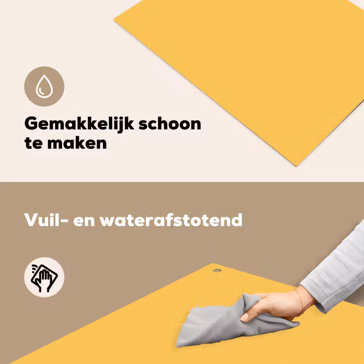 Warm - Sand - Terracotta Inductie beschemer met haakjes klein 777 -ky-schoon-nl