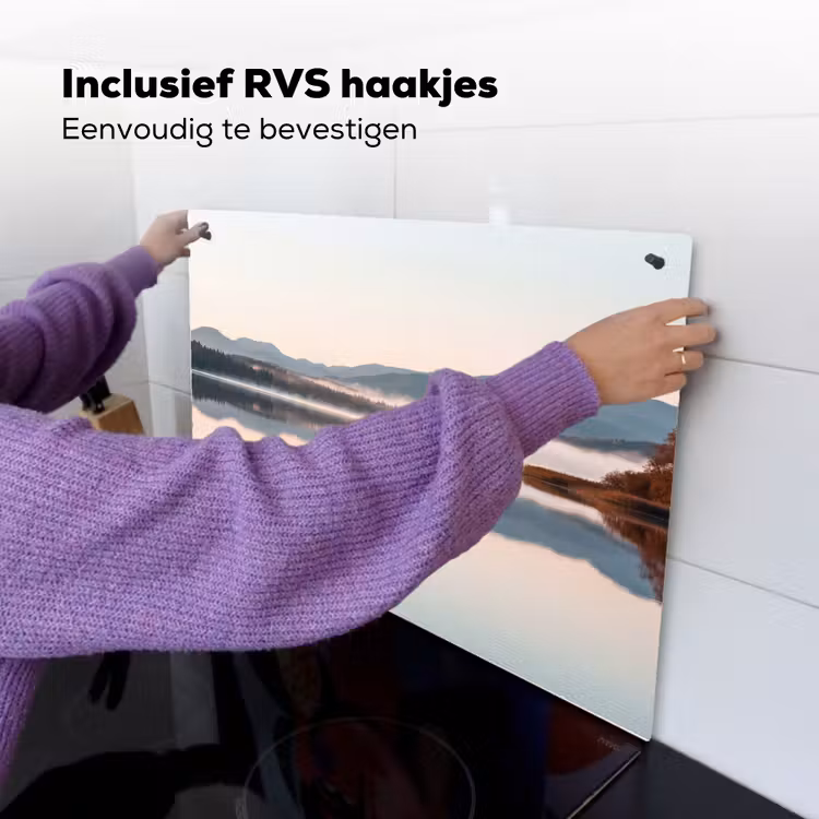 Water - Bomen - Mistlaag Inductie beschemer met haakjes klein -ky-ophangen-nl