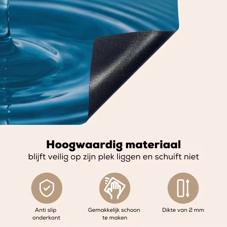 Waterdruppel - Water - Oppervlakte Inductie beschemer met haakjes klein -ky-onderkant-nl