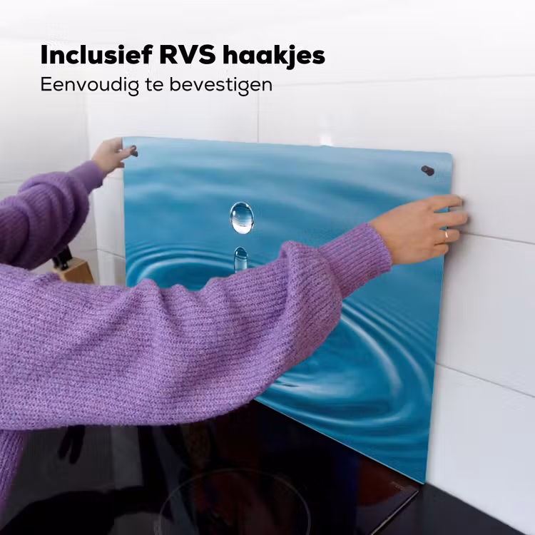 Waterdruppel - Water - Oppervlakte Inductie beschemer met haakjes klein -ky-ophangen-nl