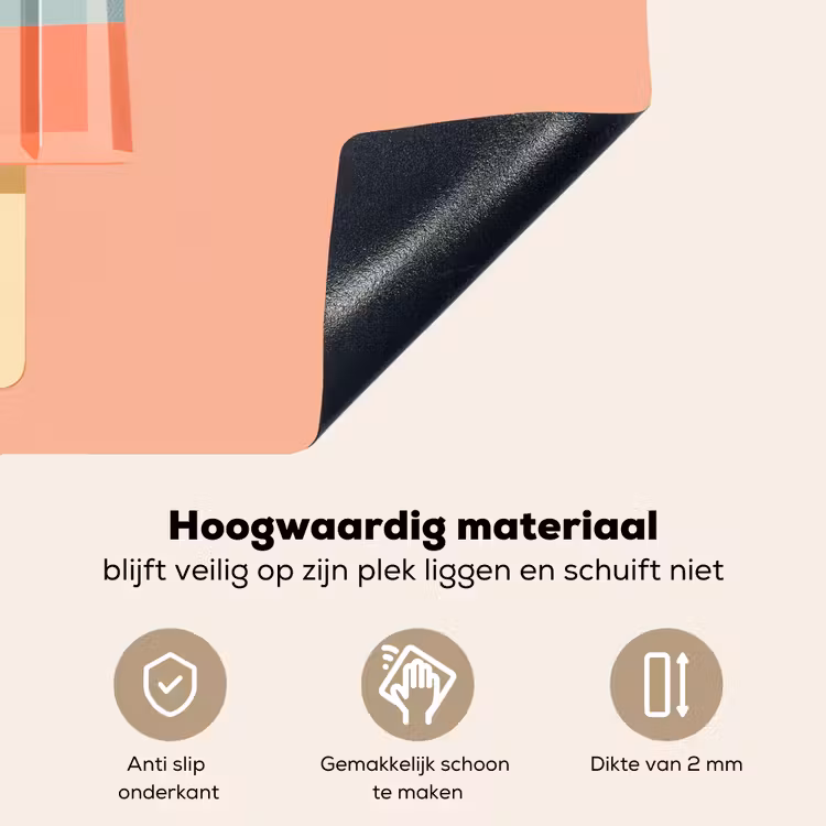 Waterijsje - Pasteltinten - Minimalistisch Inductie beschemer met haakjes klein -ky-onderkant-nl