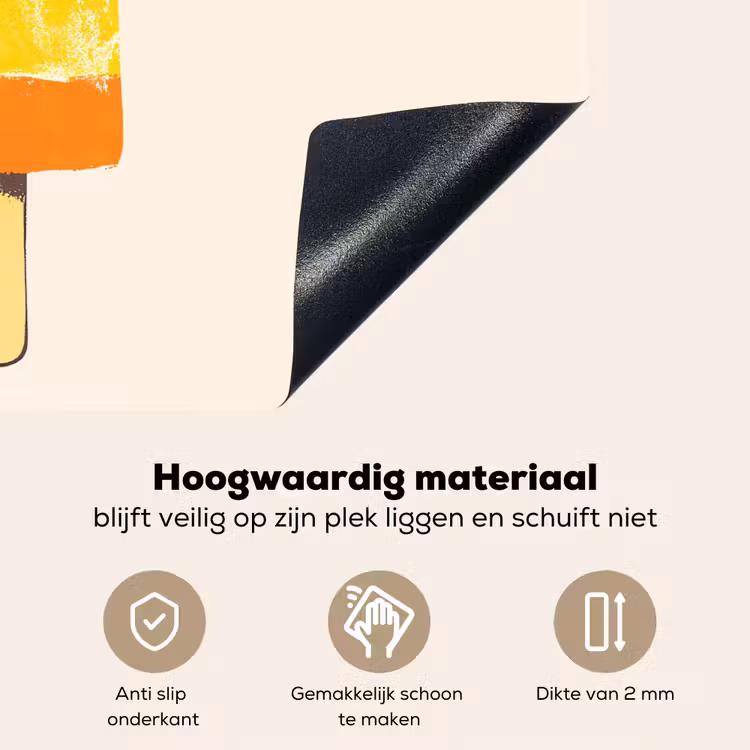Waterijsje - Retro - Stokje - Roze Inductie beschemer met haakjes klein -ky-onderkant-nl
