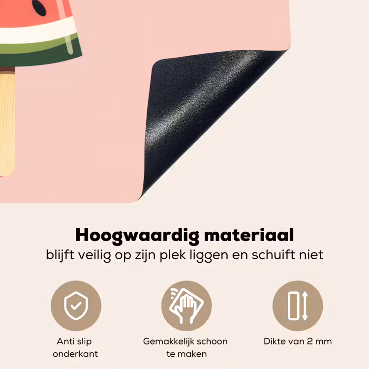 Watermeloen - Ijsje - Pitjes - Rood Inductie beschemer met haakjes klein -ky-onderkant-nl