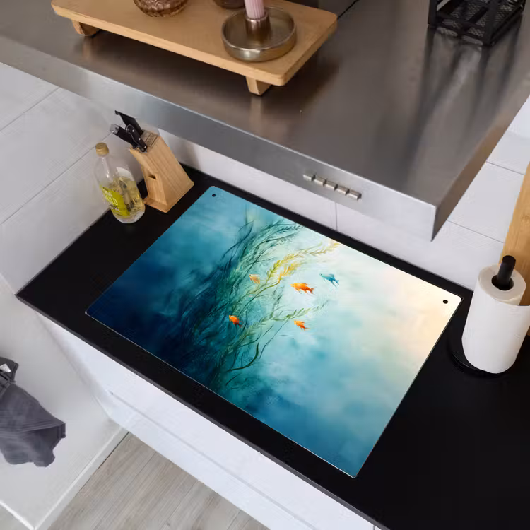 Waterplanten - Vissen - Kleurrijk - Water Inductie beschemer met haakjes klein -sfeer1