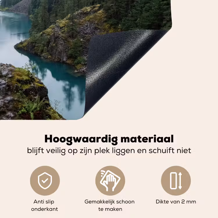 Waterval - Bomen - Bergen Inductie beschemer met haakjes klein -ky-onderkant-nl