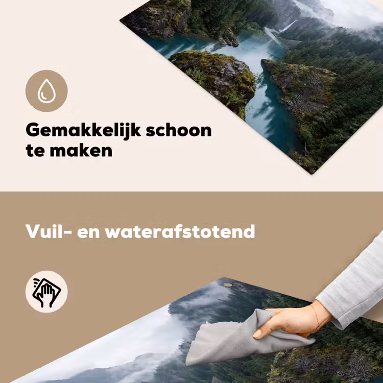 Waterval - Bomen - Bergen Inductie beschemer met haakjes klein -ky-schoon-nl
