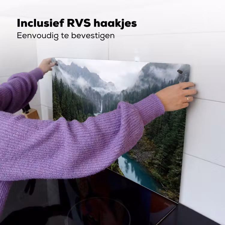 Waterval - Bomen - Bergen Inductie beschemer met haakjes klein -ky-ophangen-nl