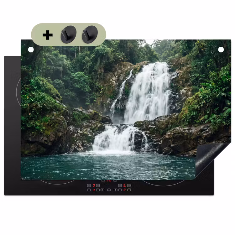 Waterval - Bos - Natuur - Groen Inductie beschemer met haakjes klein -3d